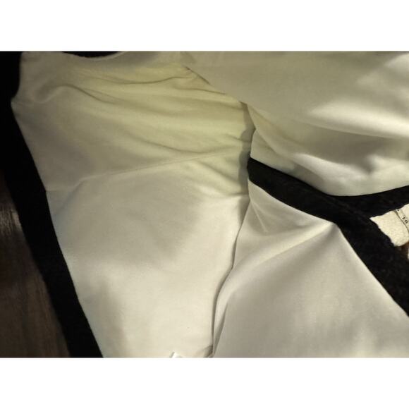 bebop Tweed V Neck Button Front Knee Length Dress White Black L - Picture 9 of 9